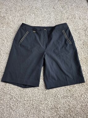 Womens EP PRO Golf Shorts Black And Gold Size 14